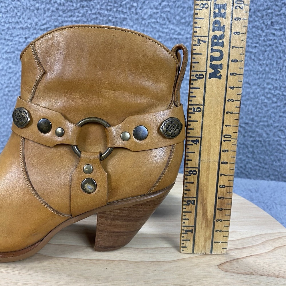 Durango Boots Women 6.5 M Brown Ankle Leather Western Cowgirl Zipper Embellished - Picture 11 of 16